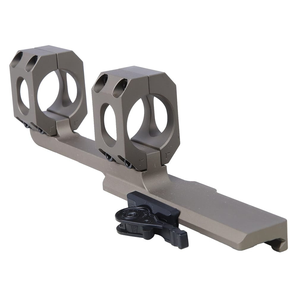 American Defense Manufacturing ADM AD-SCOUT-X 1" Single QD Lever FDE Scope Mount 3" Offset - American Defense Manufacturing