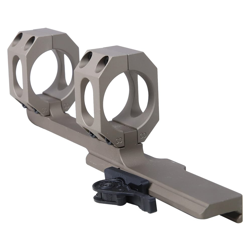 American Defense Manufacturing ADM AD-SCOUT-X 30mm Single QD Lever FDE Scope Mount 3" Offset - American Defense Manufacturing