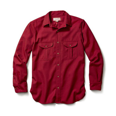 Filson Wool Seattle Shirt BU XS in Burgandy - Filson