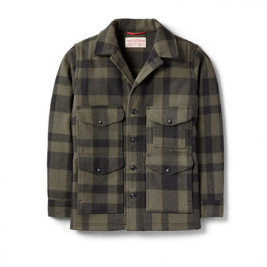 Filson Wool Mackinaw Cruiser Otter Green Black MD 10400 Jacket, Medium - Filson