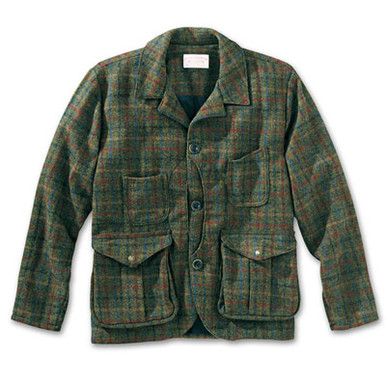 Filson Guide Work Jacket - Plaid XS in Brown Gold Blue Plaid