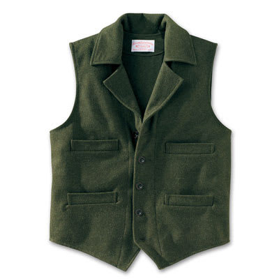 Filson XS Forest Green LT Wool Western Vest 10422-FG - Filson