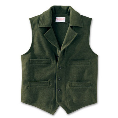 Filson XS Forest Green LT Wool Western Vest 10422-FG - Filson