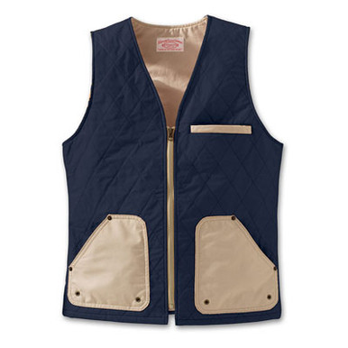 Filson XS Navy/Tan Quilted Vest FIL-10427-NT in Navy Tan - Filson