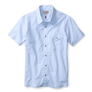 Filson S/S Feather Cloth Shirt Light Blue MD 10491, Medium - Filson