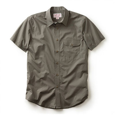 Filson S/S Feather Cloth Shirt Olive LG 10491 in Green, Large - Filson