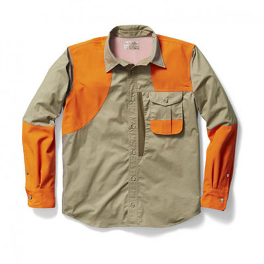 Filson Front Loading Shooting Shirt RH Khaki w/ Orange LG 10525 in Tan, Large - Filson