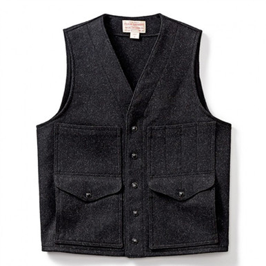 Filson Mackinaw Wool Cruiser Vest Charcoal MD 10549 in Gray, Medium - Filson