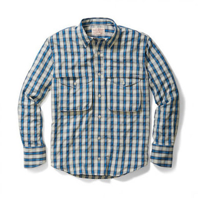 Filson Angler Shirt Aspen Blue Plaid 2XL 10604 - Filson
