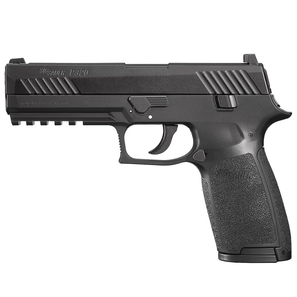 Sig Sauer P320 Air .177 Cal 12gr CO2 Air Pistol w/(1) 30rd Pellet Mag & Contrast Poly Sights AIR-P320-177-30R-BLK - Sig Sauer