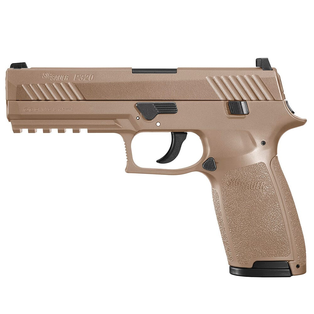 Sig Sauer P320 Air .177 Cal 12gr CO2 Coyote Tan Air Pistol w/(1) 30rd Pellet Mag & Contrast Poly Sights AIR-P320-177-30R-CYT - Sig Sauer