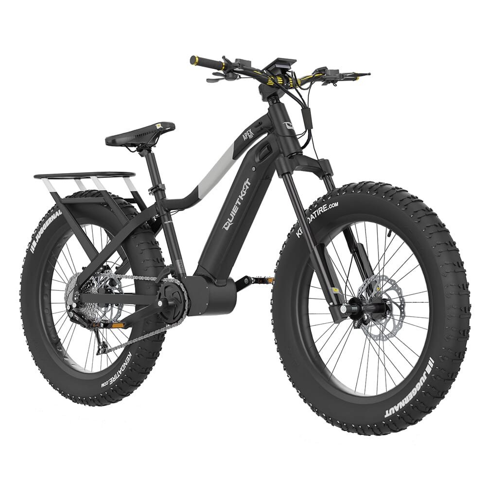 QuietKat Apex Pro VPO Gunmetal Large eBike w/FKA-96593 48v 17.25Ah Battery, FKA-22927 Charger Adapter, APP-FW-26 Front Wheel APP-VPO-GUN-19 - QuietKat