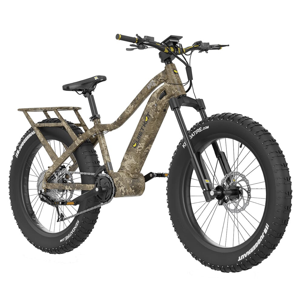QuietKat Apex Pro VPO TrueTimber Medium eBike w/FKA-96593 48v 17.25Ah Battery, FKA-22927 Charger Adapter, APP-FW-26 Front Wheel APP-VPO-TTC-17 - QuietKat