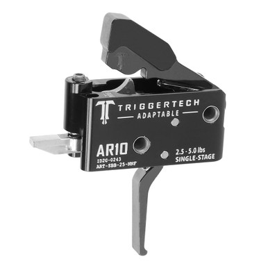 TriggerTech AR10 Single Stage Black/Black Adaptable Flat 2.5-5.0 lbs Trigger - TriggerTech