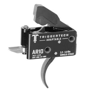 TriggerTech AR10 Single Stage Black/Black Adaptable Pro Curved 2.5-5.0 lbs Trigger - TriggerTech