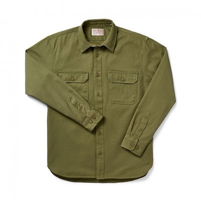 Filson Chino Shirt Olive LG 10690 in Green, Large - Filson