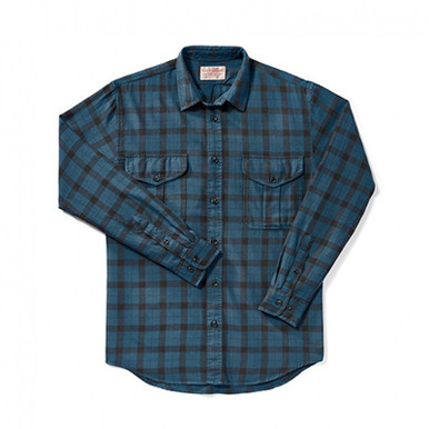 Filson Blue/Deep Brown Lightweight Alaskan Guide Shirt 10743-EQ-2XL in Elevated Ii, 2XL - Filson