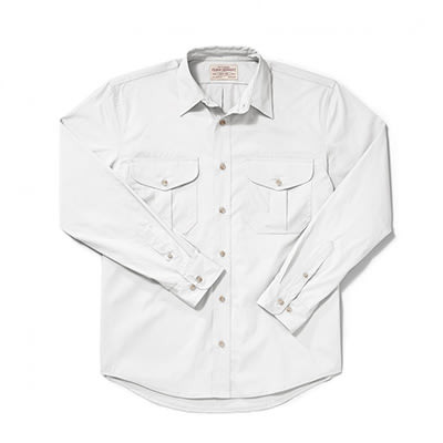 Filson Filson'S Feather Cloth Shirt White XS FCO-013539 FIL-10761-White-XS|FIL-10761-White-XS - Filson