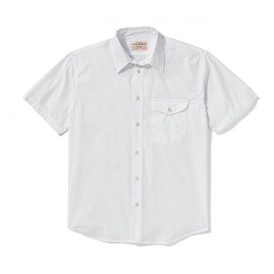 Filson Filson'S S/S Feather Cloth Shirt White L FCO-004259 FIL-10807-White-L|FIL-10807-White-L - Filson