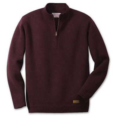 Filson SM Dark Burgundy Midweight Zip Sweater 11005-DB in Red, Small - Filson