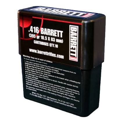 Barrett .416 395gr VLD Ammunition 10rd 12178 - Barrett