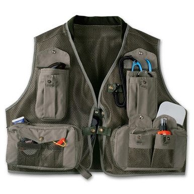 Filson SM Green Mesh Fly Fishing Vest 16005 in Otter Green, Small - Filson