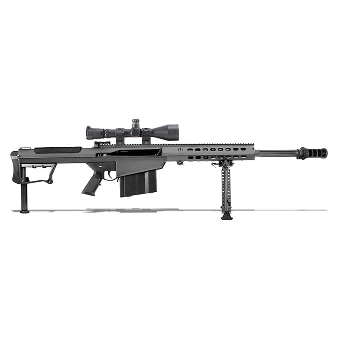 Barrett M107A1 Black 20" Leupold Mark 4 M1 and Rings 14016 - Barrett