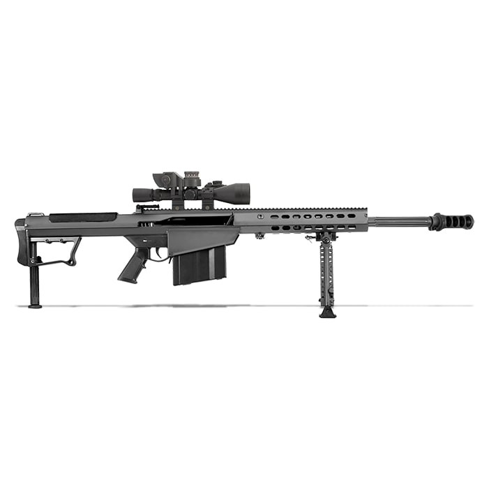 Barrett M107A1 Black 20" Leupold Mark 4 M1, Rings, BORS 14017 - Barrett
