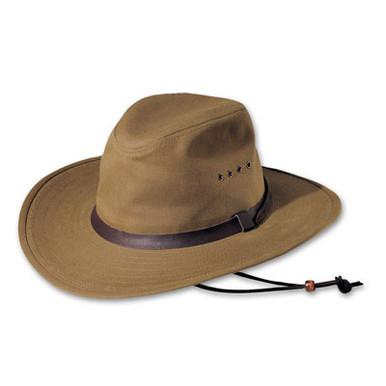 Filson LG Tan Tin Cloth Bush Hat 60035, Large - Filson