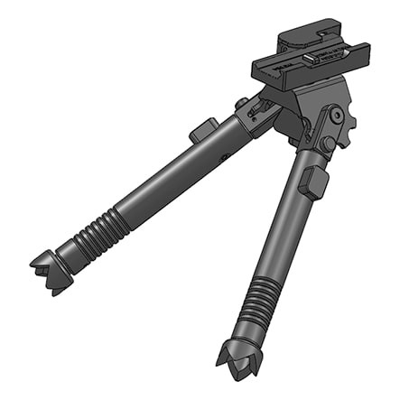 TRT Tactical Bipod, +/- 25° cant, QD, metal claw feet BP-QD-C - TRT Tactical