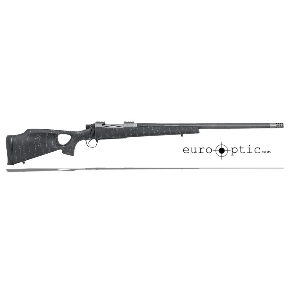 Christensen Arms Summit Ti-TH .375 H&H 24" Thumbhole Black W/Gray Webbing Rifle CA10269-R14521 - Christensen Arms