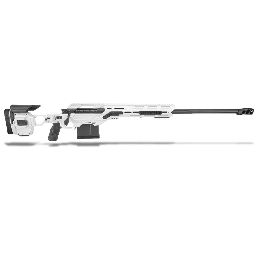 Cadex Defense CDX-40 SHDW .375CT 32" 1:10" Bbl Hybrid White/Black Rifle w/MX1 & Round Bolt Knob CDX40-DUAL-375-32-BR40-D2E4N-HWB - Cadex Defense