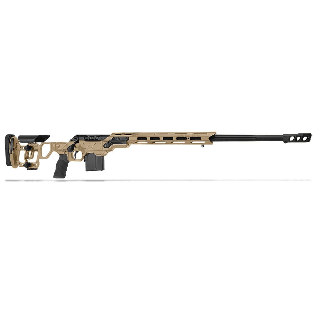 Cadex Defense CDX-R7 FCP (Field Comp) LA .338 Lapua Mag 27" 1:9.5" Bbl Skele-Stock Hybrid Tan/Blk Rifle w/MX1 MB CDXR7-FCP-338-27-BS30-D2D3N-HTB