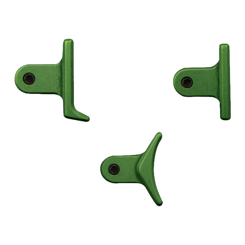 Timney Triggers Calvin Elite Custom AR/Remington 700 Green Shoe Kit w/Heeled, Curved, & Straight Trigger Shoes CE-5 - Timney Triggers