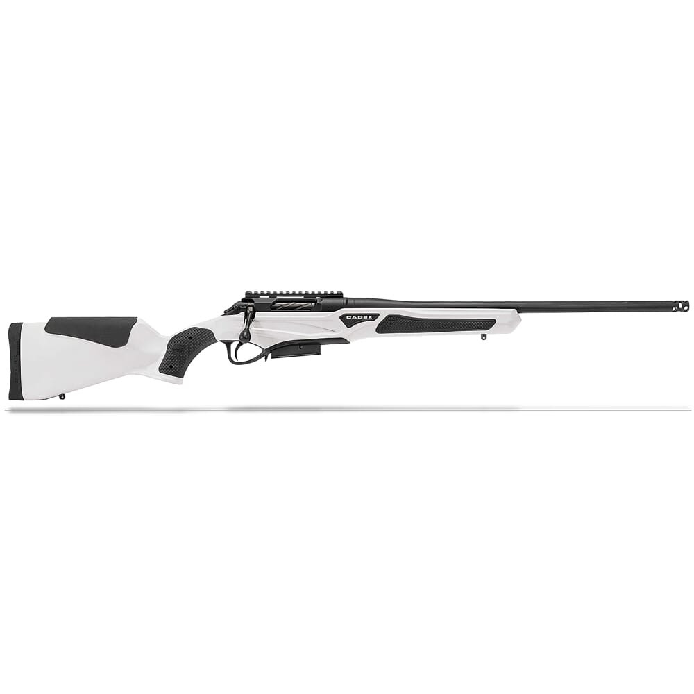 Cadex Defense CDX-R7 SPTR SA 6.5 PRC 24" 1:8" Sporter Bbl Hybrid White/Black Rifle w/Hunting-Style MB CDXR7-SPTR-6PR-24-DI00-D4B1N-HWB - Cadex Defense