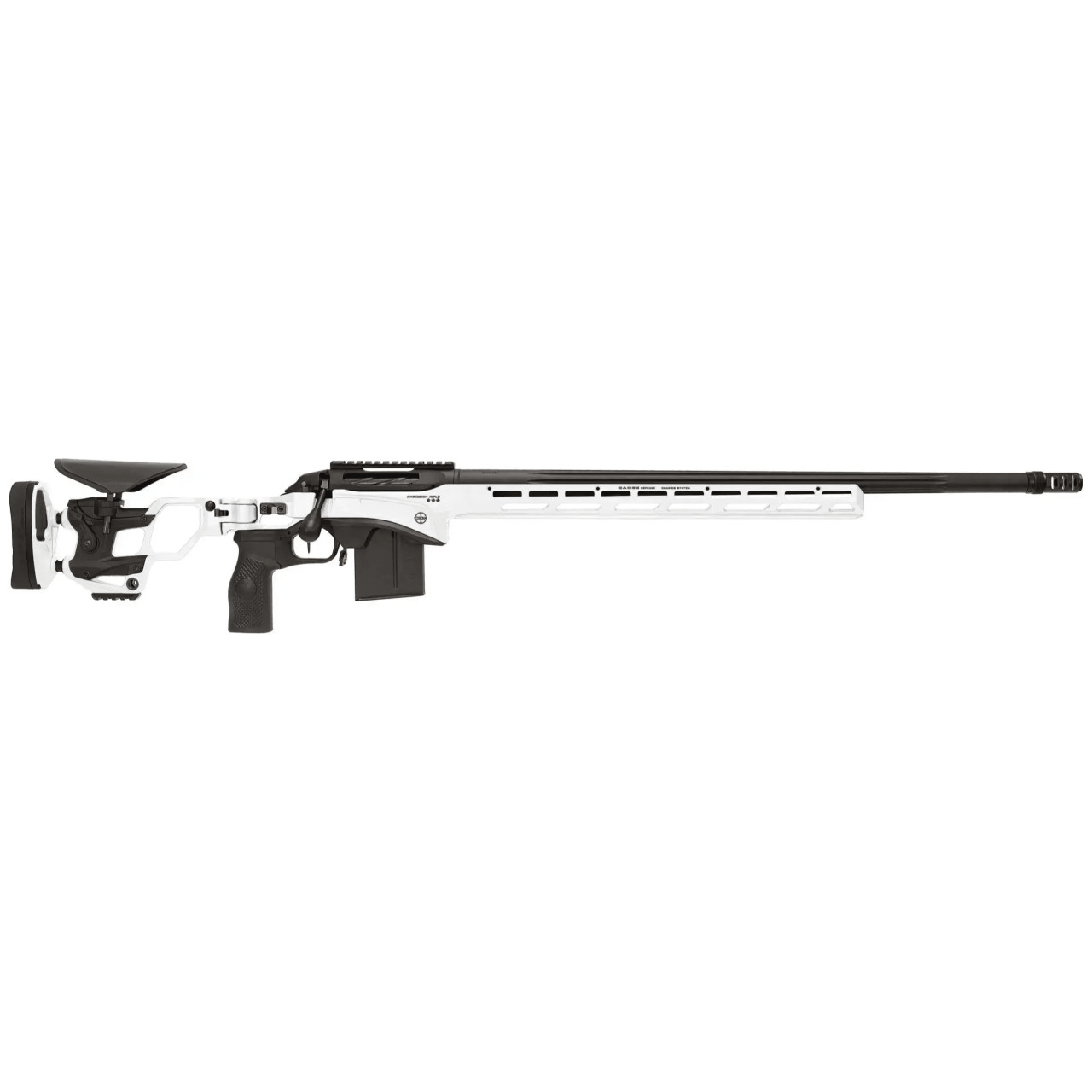 Cadex Defense CDX-SS SEVEN S.T.A.R.S. PRO 6.5 Creedmoor 26" 1:8" Bbl Hybrid White/Black Rifle w/Hunting-Style MB CDXSS-PRO-6.5-26-CS20-D2B1N-HWB