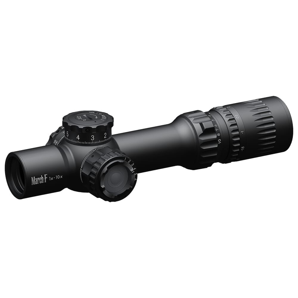 March Scopes March F Tactical Shorty 1-10x24mm DR-TR1 Reticle 0.1 MIL FFP Illuminated Riflescope D10SV24FDIML-DR-TR1 - March Scopes