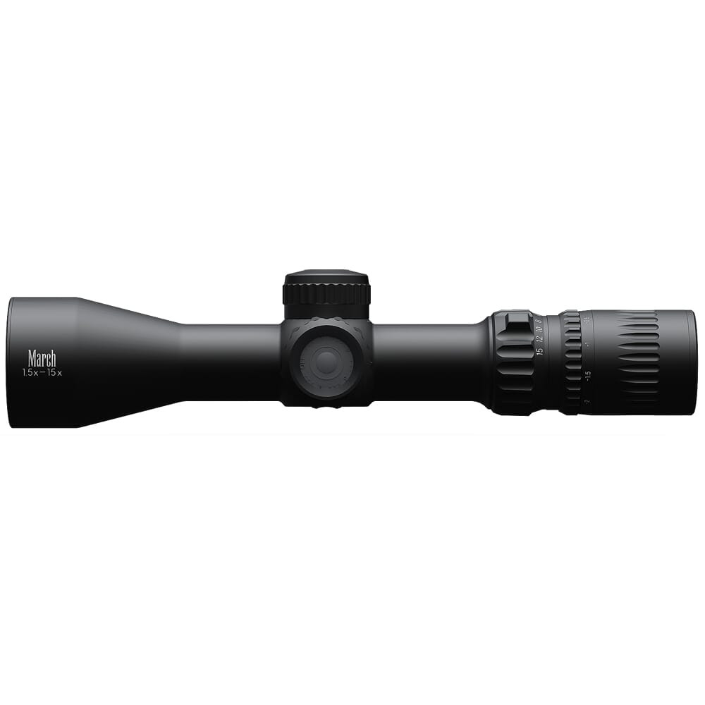 March Scopes March Compact 1.5-15x42mm MML Reticle 0.1MIL Illuminated Riflescope D15V42IML-MML