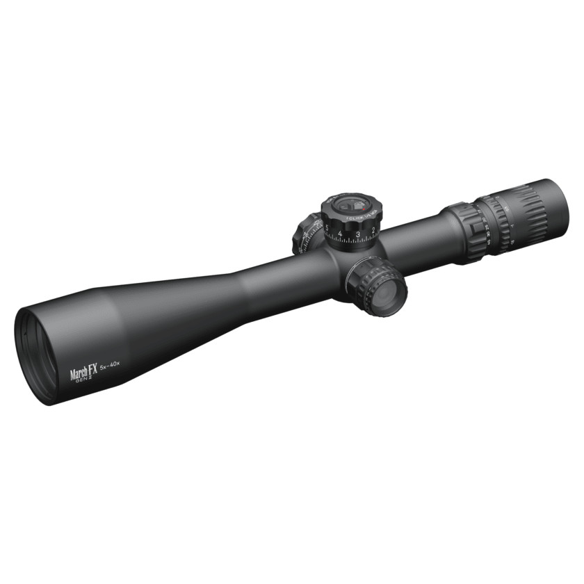 March Scopes March FX Tactical Gen II 5x-40x56 FMA-1 Reticle 1/8 MOA Illuminated FFP Riflescope D40V56FIMA8-G2-FMA-1 - March Scopes