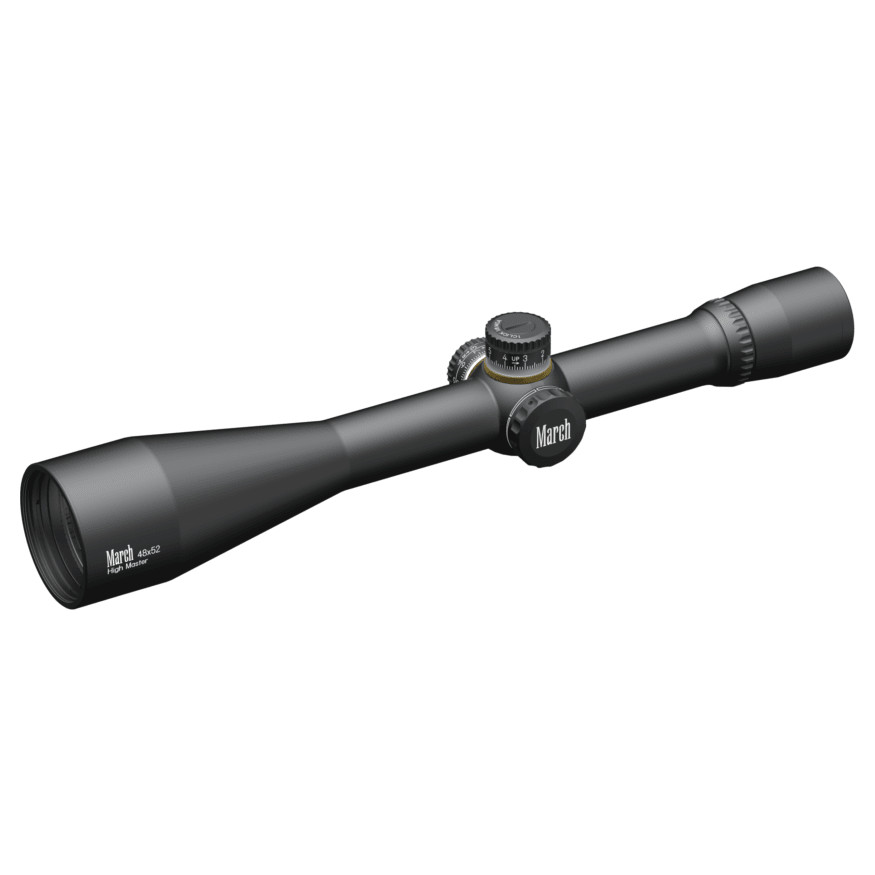 March Scopes March Fixed Power "High Master" 48x52BR 1/8 Reticle 1/8MOA Riflescope D48F52 - March Scopes