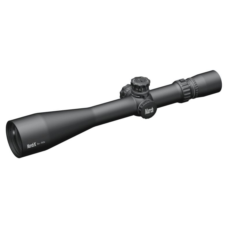 March Scopes March X Tactical 5-50x56 1/16 Reticle 1/8MOA Riflescope D50V56T - March Scopes