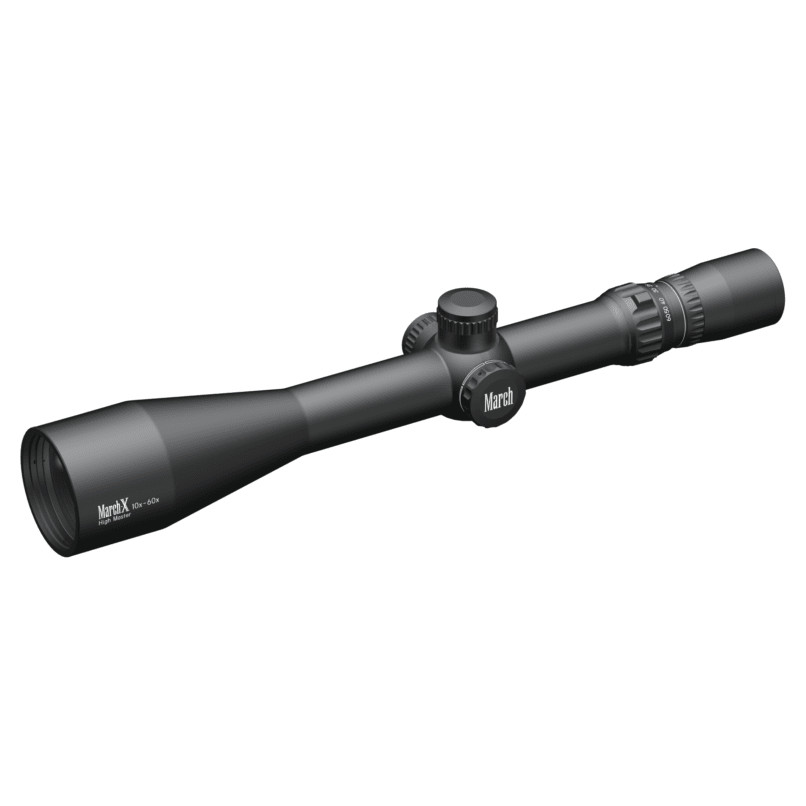 March Scopes March High Master 10-60x56 1/8 Reticle 1/8 MOA Riflescope D60HV56L-1-8 - March Scopes