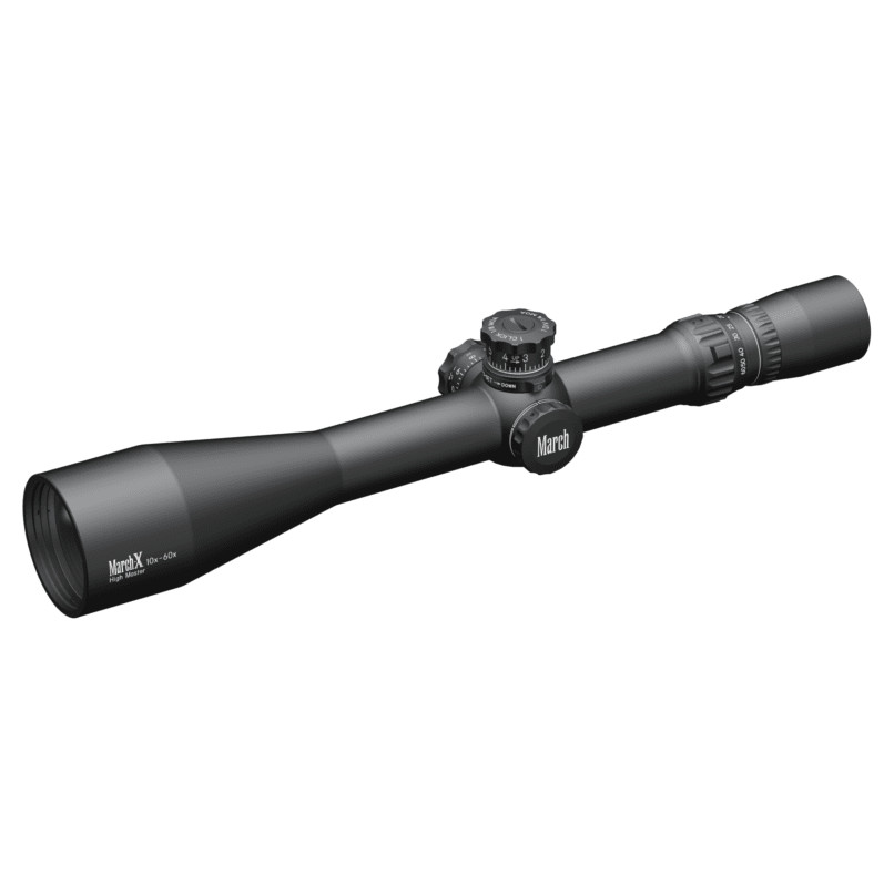 March Scopes March X "High Master" 10-60x56 1/8 Reticle 1/8MOA Riflescope D60HV56T - March Scopes