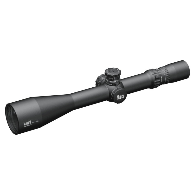 March Scopes March X "High Master" 10-60x56 MTR-2 Reticle 1/8MOA Riflescope D60HV56TM - March Scopes