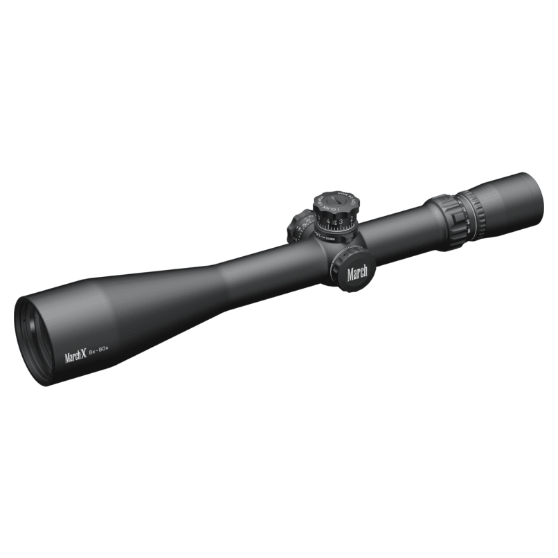 March Scopes March X Tactical 8-80x56mm MTR-RTM Reticle 1/8MOA Riflescope D80V56TM-MTR-RTM - March Scopes