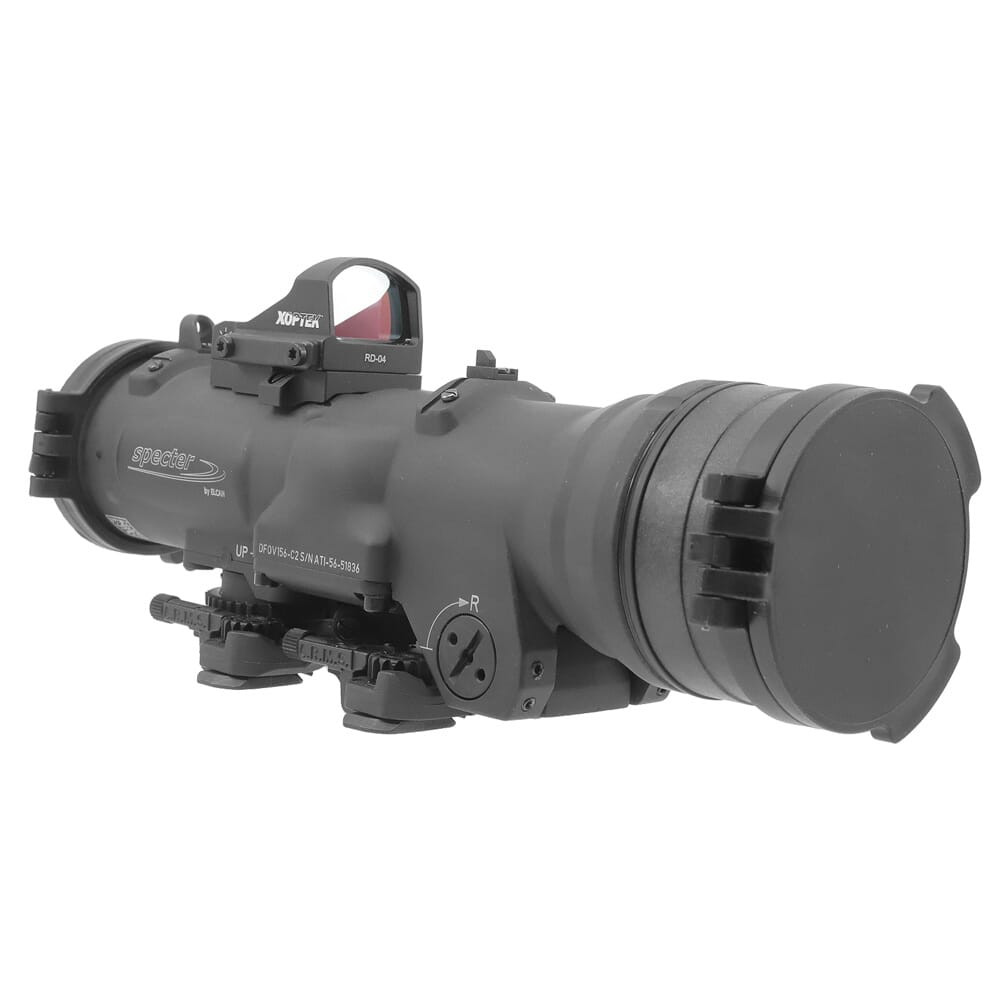Elcan SpecterDR 1.5x/6x 5.56mm Riflescope with Flip Covers, ARD & 4MOA XOPTEK DFOV156-C1-X4 - Elcan