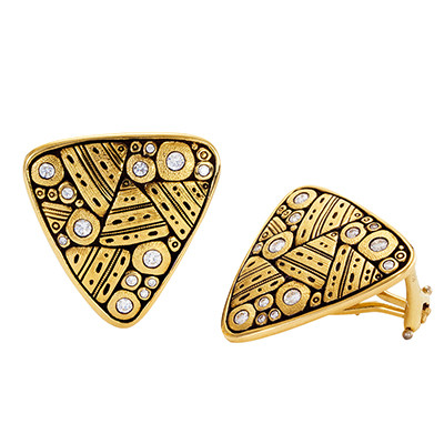 Alex Sepkus 18k and Diamond "Paved Garden" Earrings E-188D - Alex Sepkus