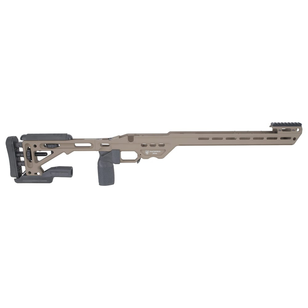 MasterPiece Arms Remington SA RH FDE Enhanced Sniper Rifle Chassis ESRCHASSISREMSA-FDE-RH-21 in Flat Dark Earth - Masterpiece Arms