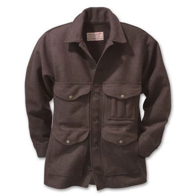 Filson 34 Dark Brown Mackinaw Cruiser 10043 Jacket - Filson