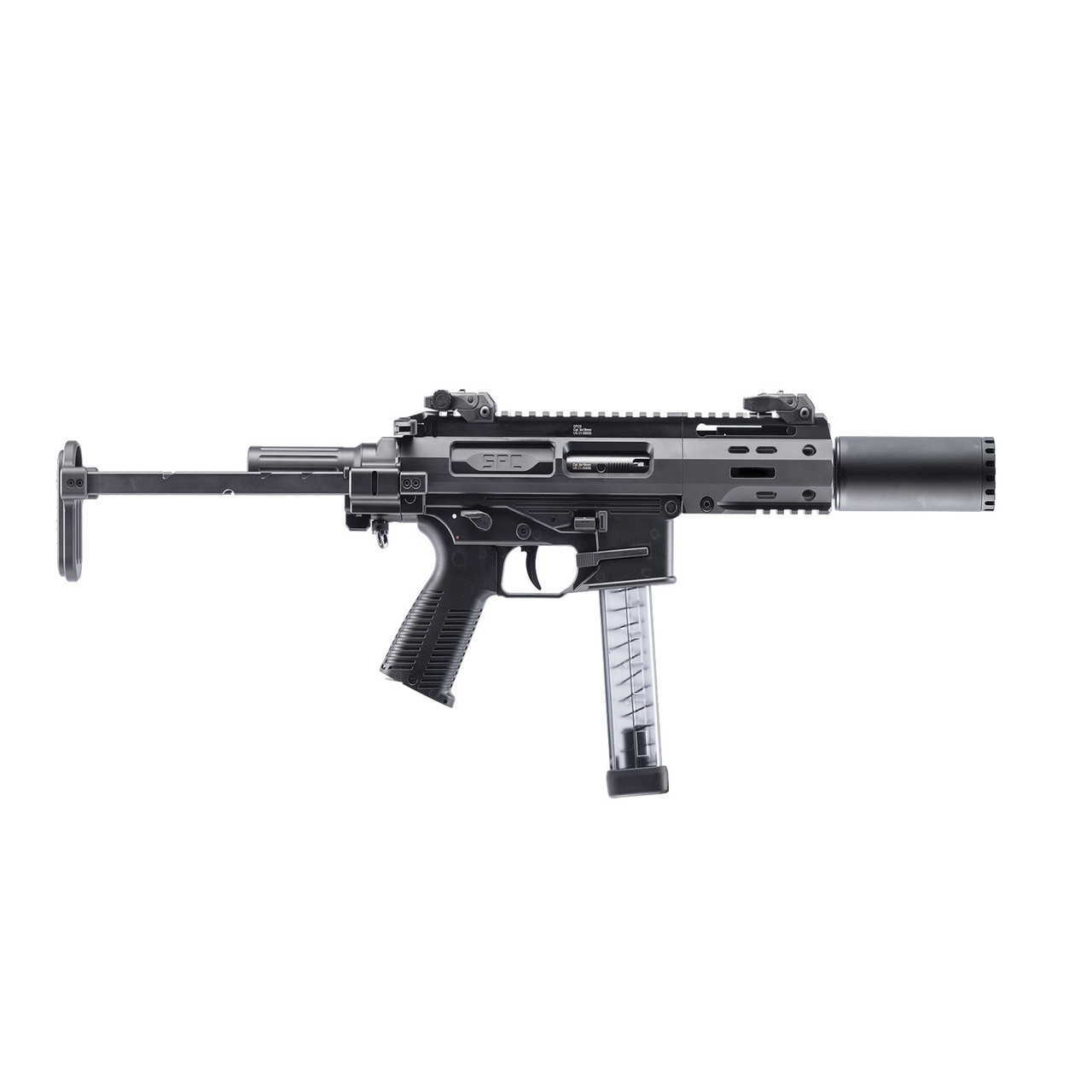 B&T SPC9 SD-E 9mm 5.7" 1:10" Bbl Black Short Barrel Rifle w/ Supressor & Full Length Sport Handguard (NFA 2-Stamp) BT-50003-SD-E-KIT - B&T